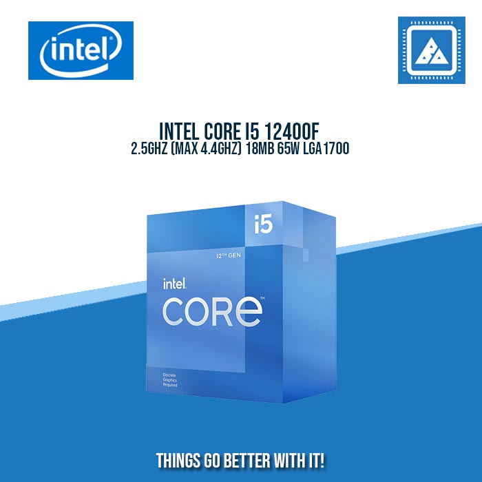 INTEL CORE I5 12400F 2.5GHZ (MAX 4.4GHZ) 18MB 65W LGA1700 INTEL CORE I5 12400F 2.5GHZ (MAX 4.4GHZ) 18MB 65W LGA1700